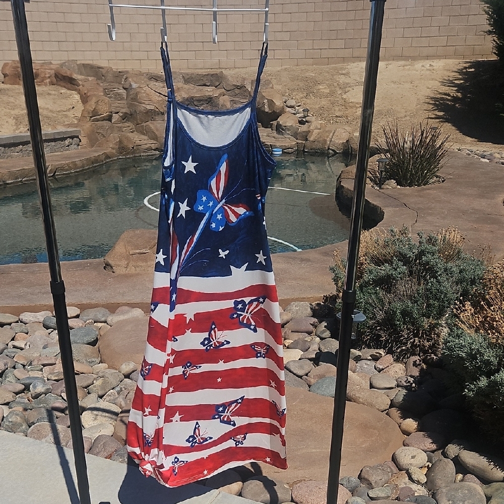 Patriotic Stars and Stripes Dress